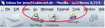 neuer Menupunkt
  Enigmail im Mozilla