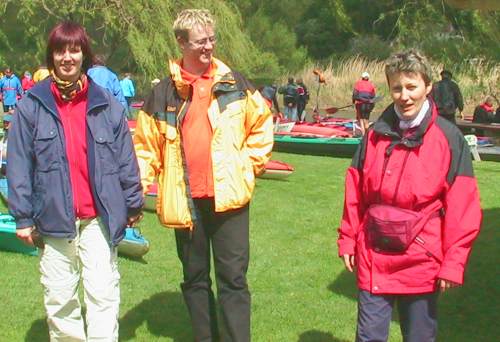 Carmen, Heidi und Jens nach der Ankunft am Ziel